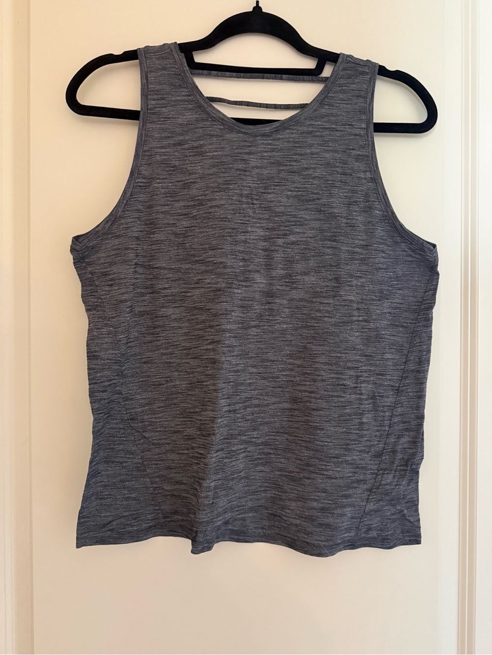 Athleta Gray Heather Strappy-Back Performance Tank